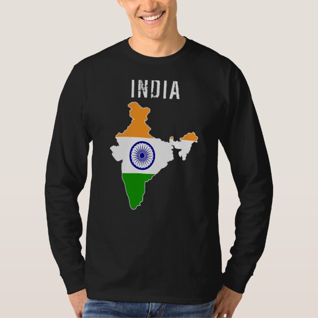 Indien-Flagga för människor som Kärlek Indien T Shirt (Framsida)