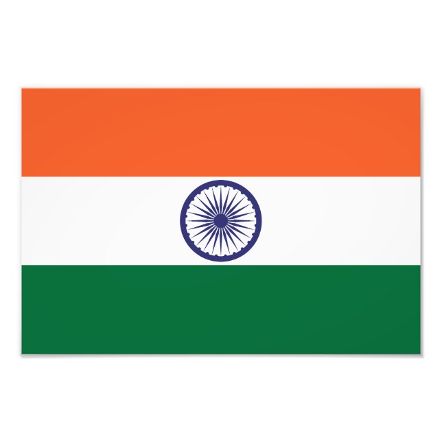 Indien-Flagga Fototryck (Framsidan)