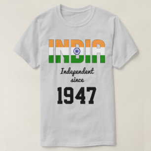 Indien Flagga Independence Firande T Shirt