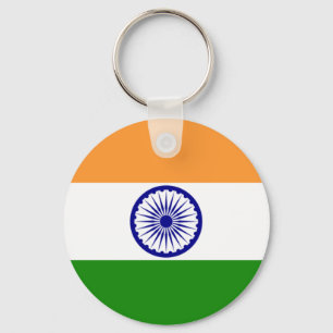 INDIEN: Flagga Indien Nyckelring