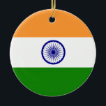 Indien flagga julgransprydnad keramik<br><div class="desc">Sökandet "wowsmiley" för mer produkter gillar detta.</div>