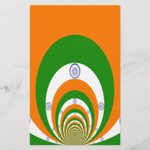 Indien Flagga Kaleidoscope: Oändlig enighet och pa Brevpapper