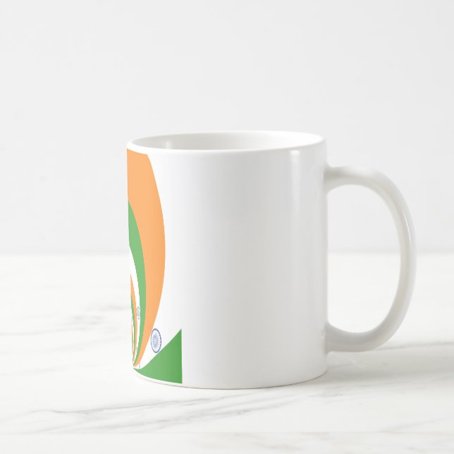 Indien Flagga Kaleidoscope: Oändlig enighet och pa Kaffemugg (Höger)