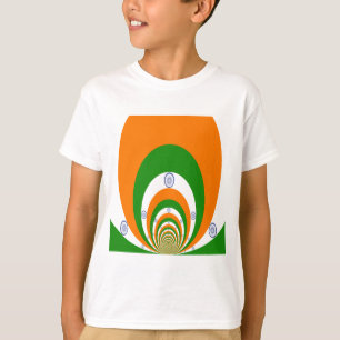Indien Flagga Kaleidoscope: Oändlig enighet och pa T Shirt