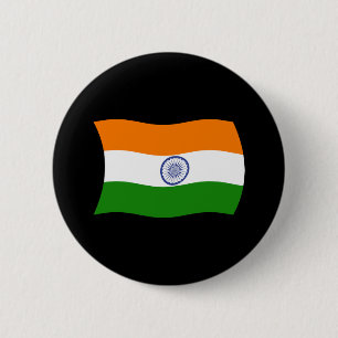 Indien Flagga Knapp