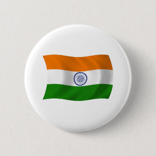 Indien Flagga Knapp