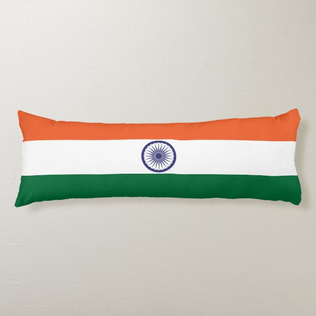 Indien-Flagga Kroppskudde (Framsidan)