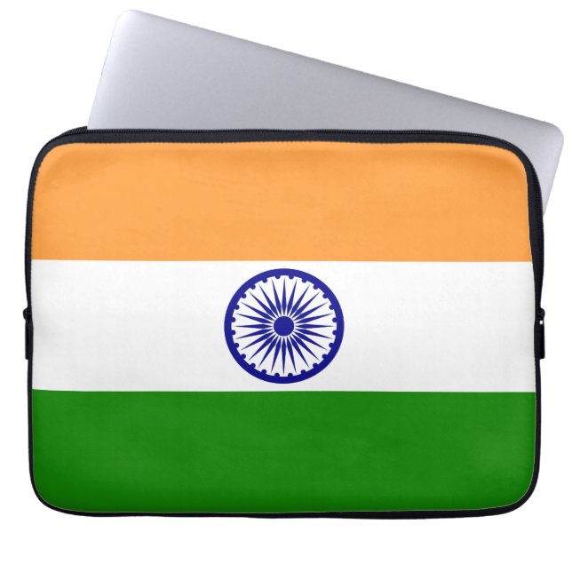 Indien-flagga Laptop Fodral (Framsidan)