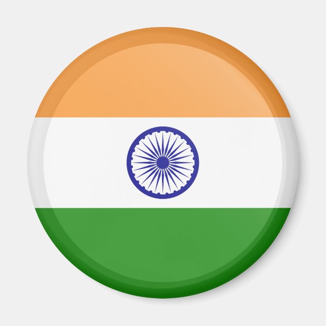 Indien-Flagga Magnet (Framsidan)