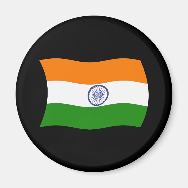 Indien Flagga Magnet (Framsidan)