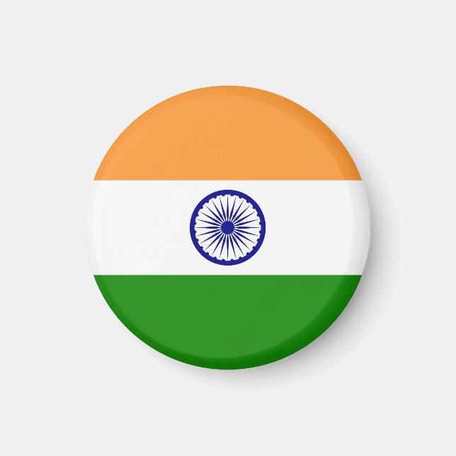 Indien-flagga Magnet (Framsidan)