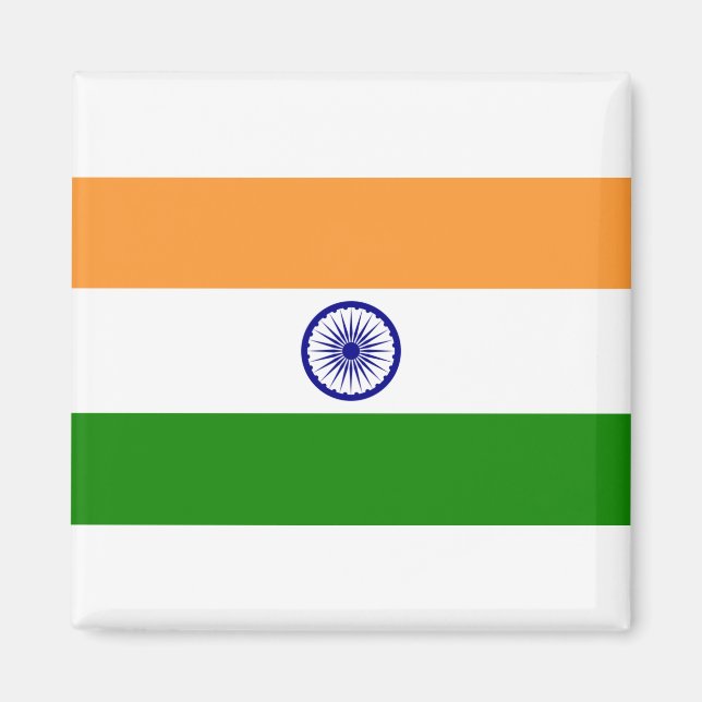 Indien-Flagga Magnet (Framsidan)