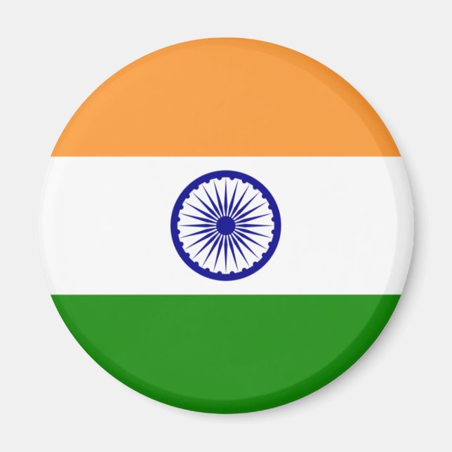 Indien Flagga Magnet (Framsidan)