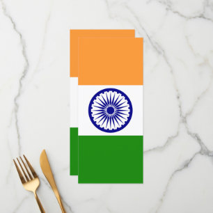 Indien-flagga Meny