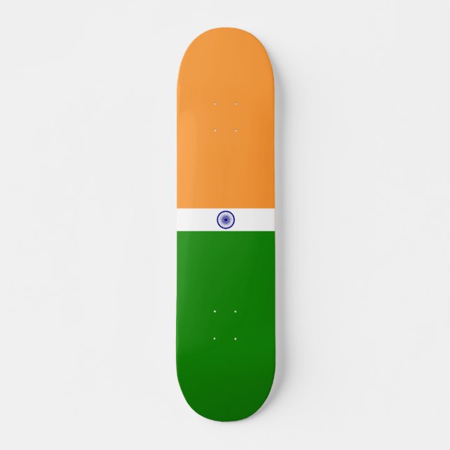 Indien-flagga Mini Skateboard Bräda 18,5 Cm (Framsida)