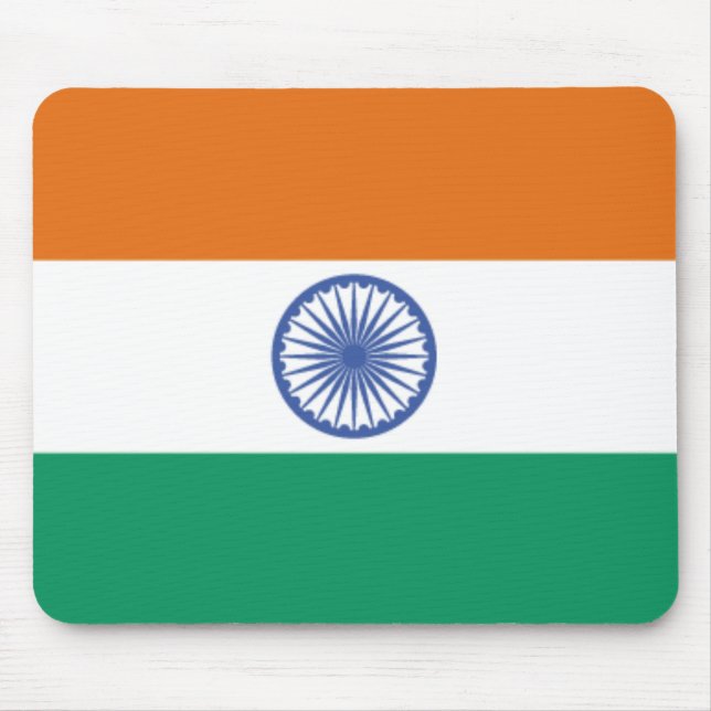 Indien Flagga Mousepad Musmatta (Framsidan)