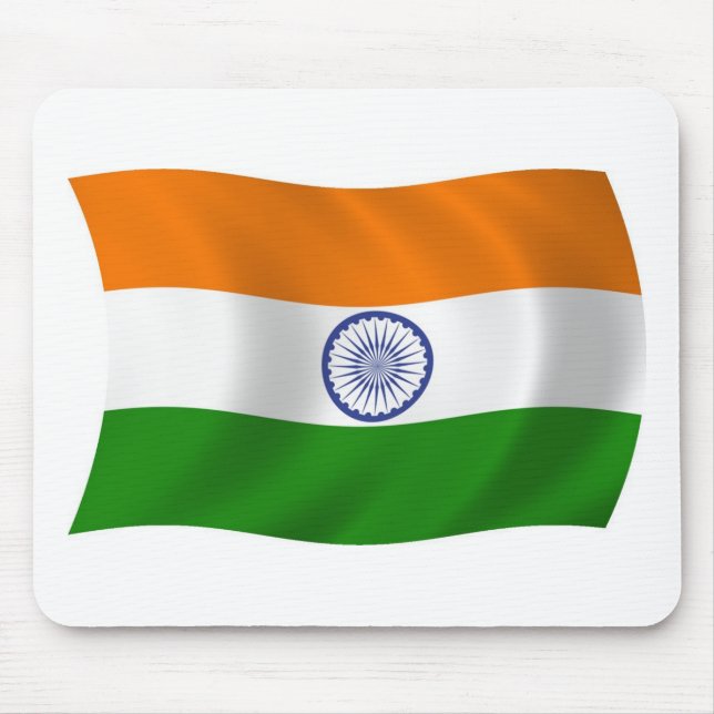 Indien Flagga Mousepad Musmatta (Framsidan)