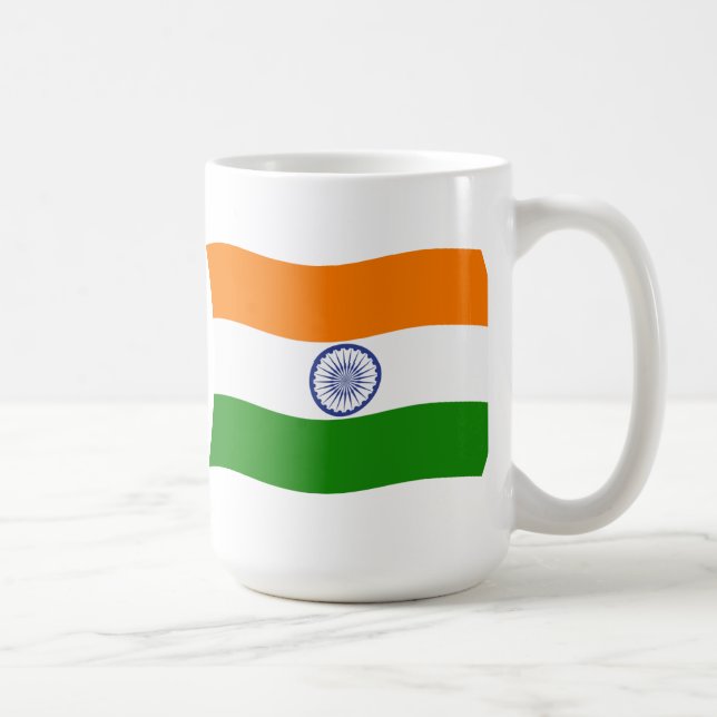 Indien Flagga Mugg (Höger)