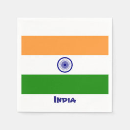 Indien Flagga Napkins Pappersservett
