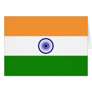 Indien flagga OBS kort