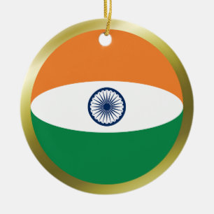 Indien Flagga Ornament