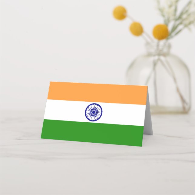 Indien-flagga Placeringskort (Framsida)