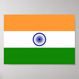 Indien-Flagga Poster