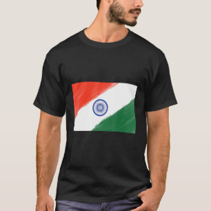 Indien Flagga Souvenir Heritage Travel T Shirt