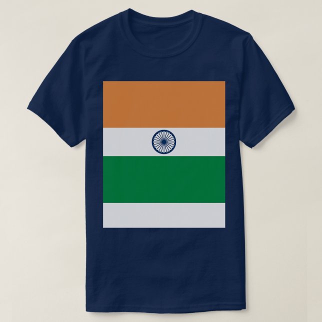 Indien-Flagga T Shirt (Design framsida)