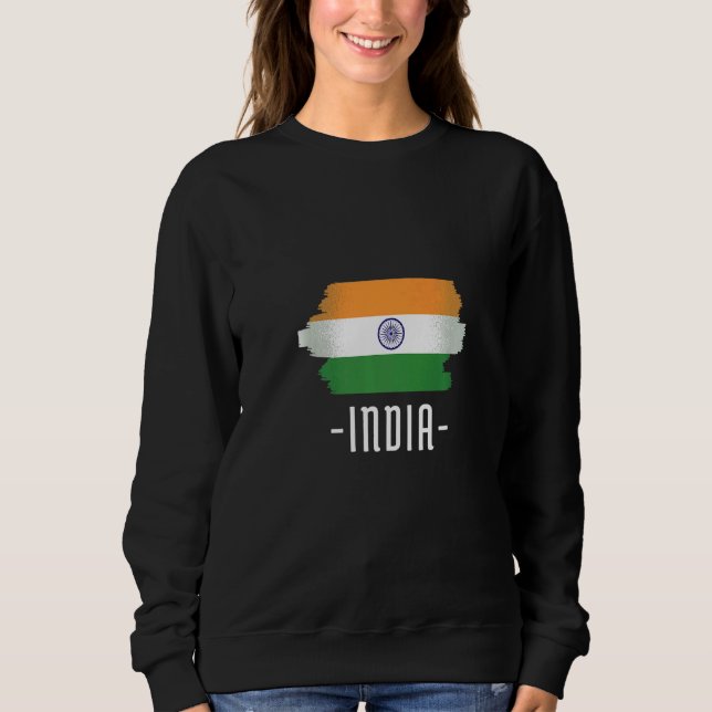 Indien Flagga T Shirt (Framsida)
