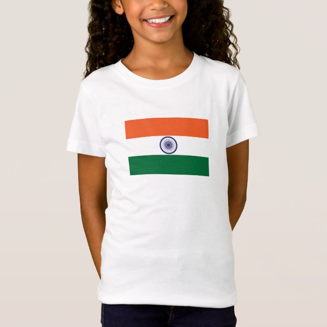 Indien-Flagga T Shirt (Framsida)