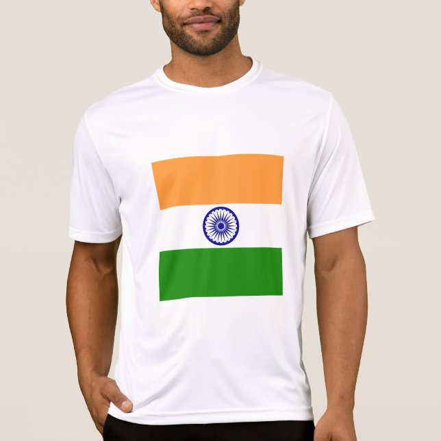 Indien-flagga T Shirt (Framsida)