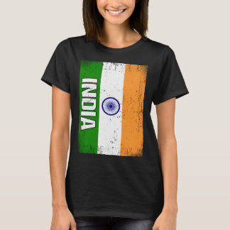 Indien Flagga T Shirt