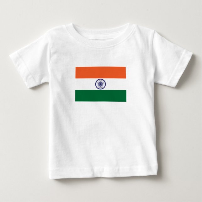 Indien-Flagga T Shirt (Framsida)
