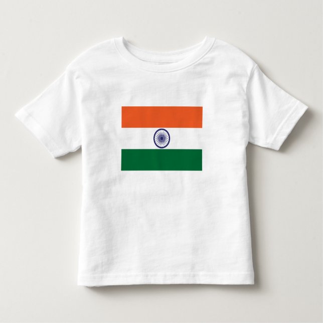 Indien-Flagga T Shirt (Framsida)