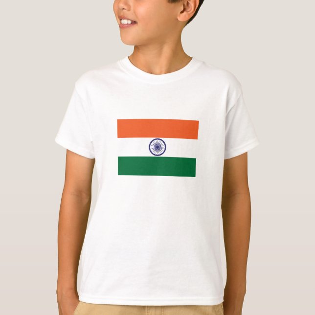 Indien-Flagga T Shirt (Framsida)