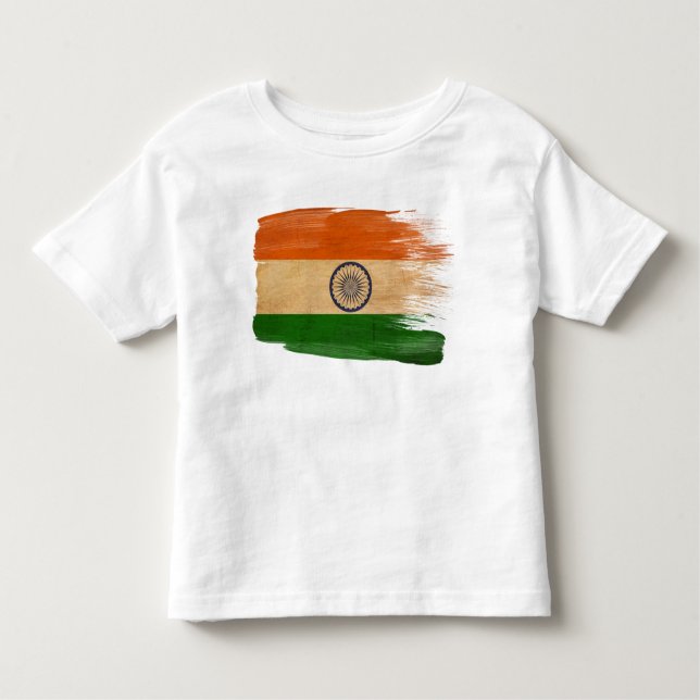 Indien flagga t-shirt (Framsida)