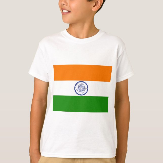Indien flagga t shirt (Framsida)