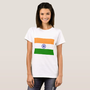 Indien flagga tee shirt