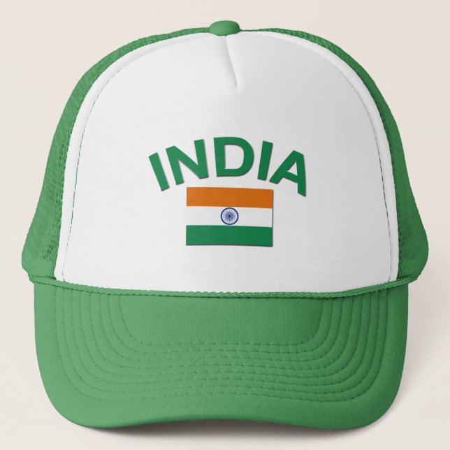 Indien flagga truckerkeps (Framsida)