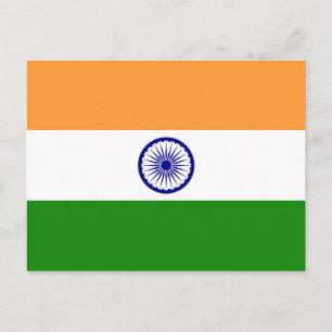 Indien-Flagga Vykort