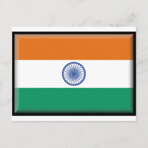 Indien-Flagga Vykort