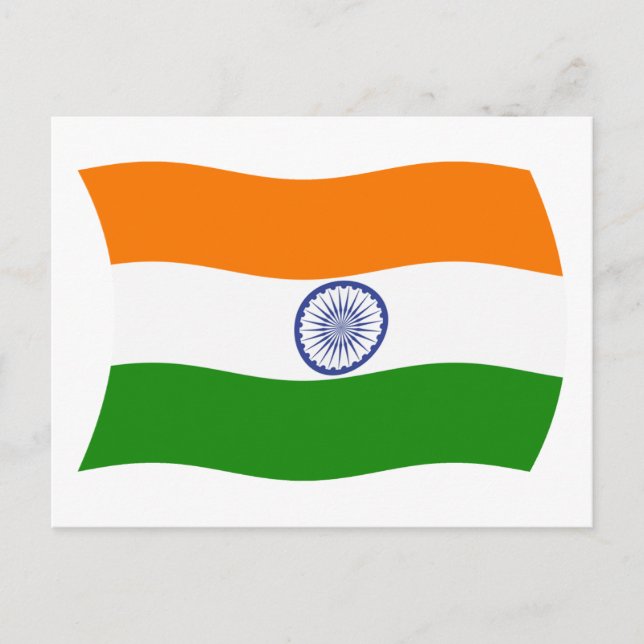 Indien Flagga vykort (Framsida)
