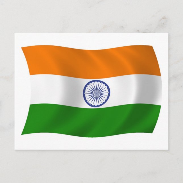 Indien Flagga vykort (Framsida)