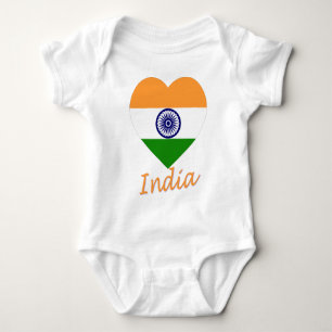 Indien flaggahjärta t-shirt