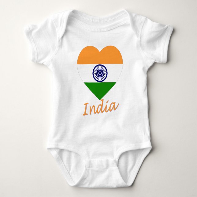Indien flaggahjärta tröja (Framsida)