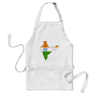 Indien flaggakarta förkläde