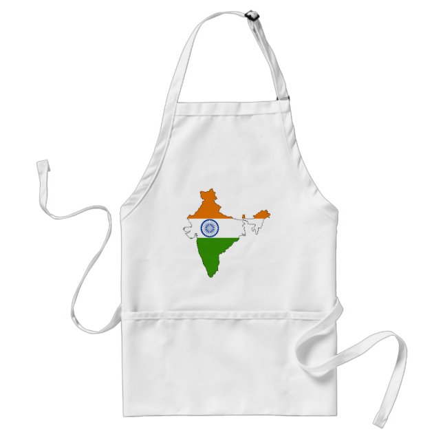 Indien flaggakarta förkläde (Framsidan)