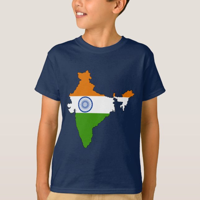 Indien flaggakarta tee shirt (Framsida)