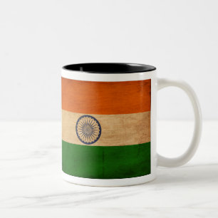 Indien flaggamugg Två-Tonad mugg